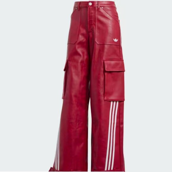 Adidas Adilenium Season 3 Vintage Faux Leather Pants - Picture 1 of 4